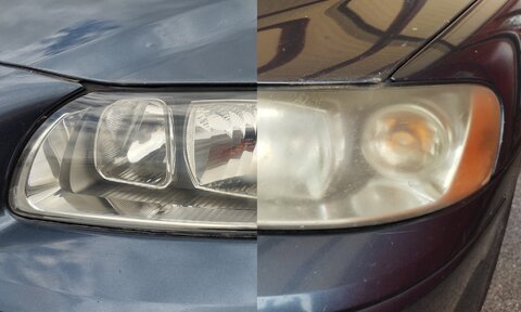 lestenie svetlometov na aute | pred a po | opravaautosklanitra.sk